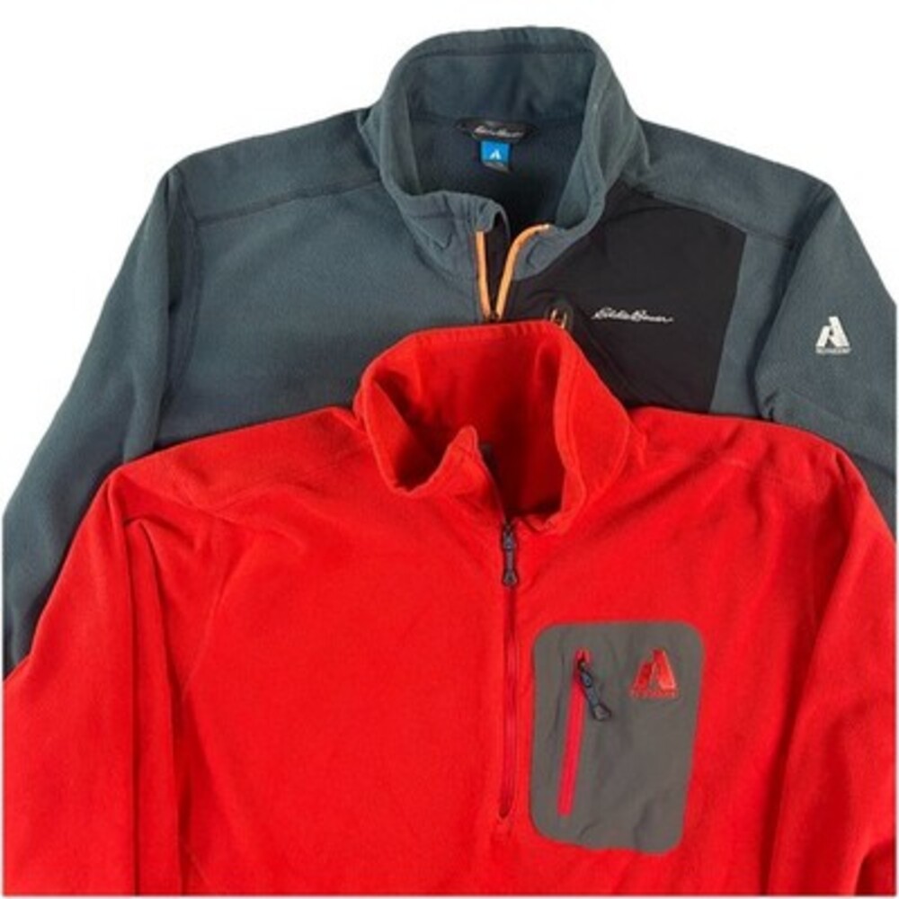 Eddie Bauer Mens First Ascent High Route Grid‎ Fleece 1/2 Zip Pullover XL Lot 2